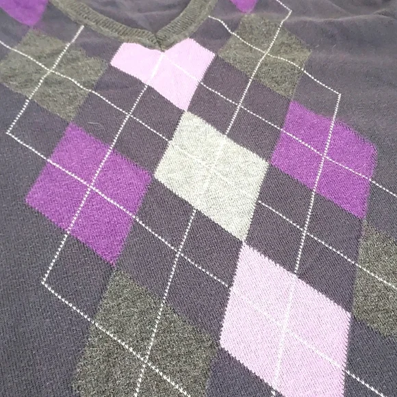 Liz Claiborne argyle sweater - Picture 2 of 4